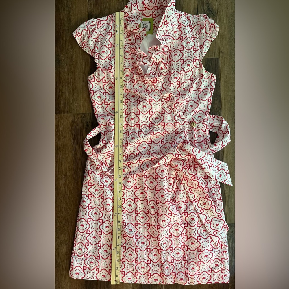 Elizabeth McKay Red and White Printed Mini Dress - Picture 8 of 11